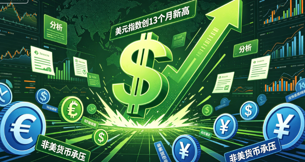 美元指数创13个月新高，非美货币承压