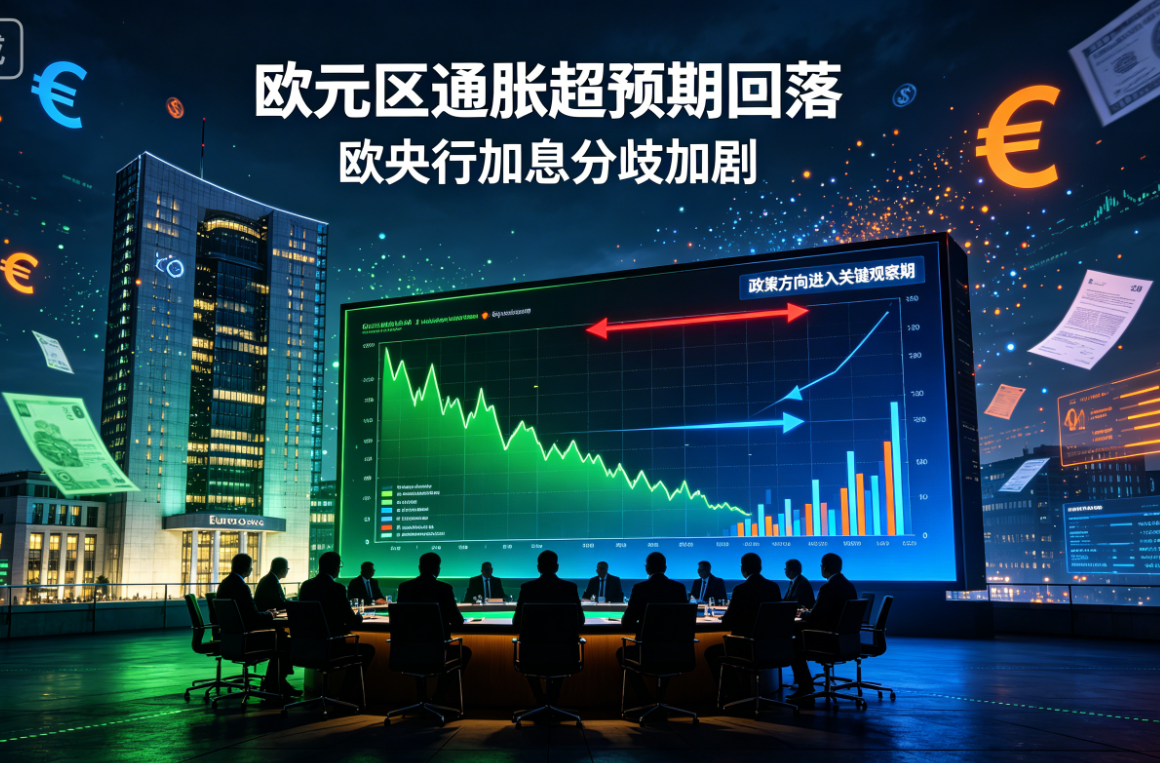 欧元区通胀超预期回落，欧央行加息分歧加剧